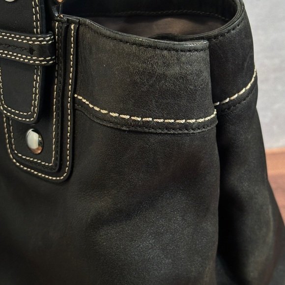 Coach | Black SoHo Pleated Leather Shoulder Purse - Picture 7 of 15